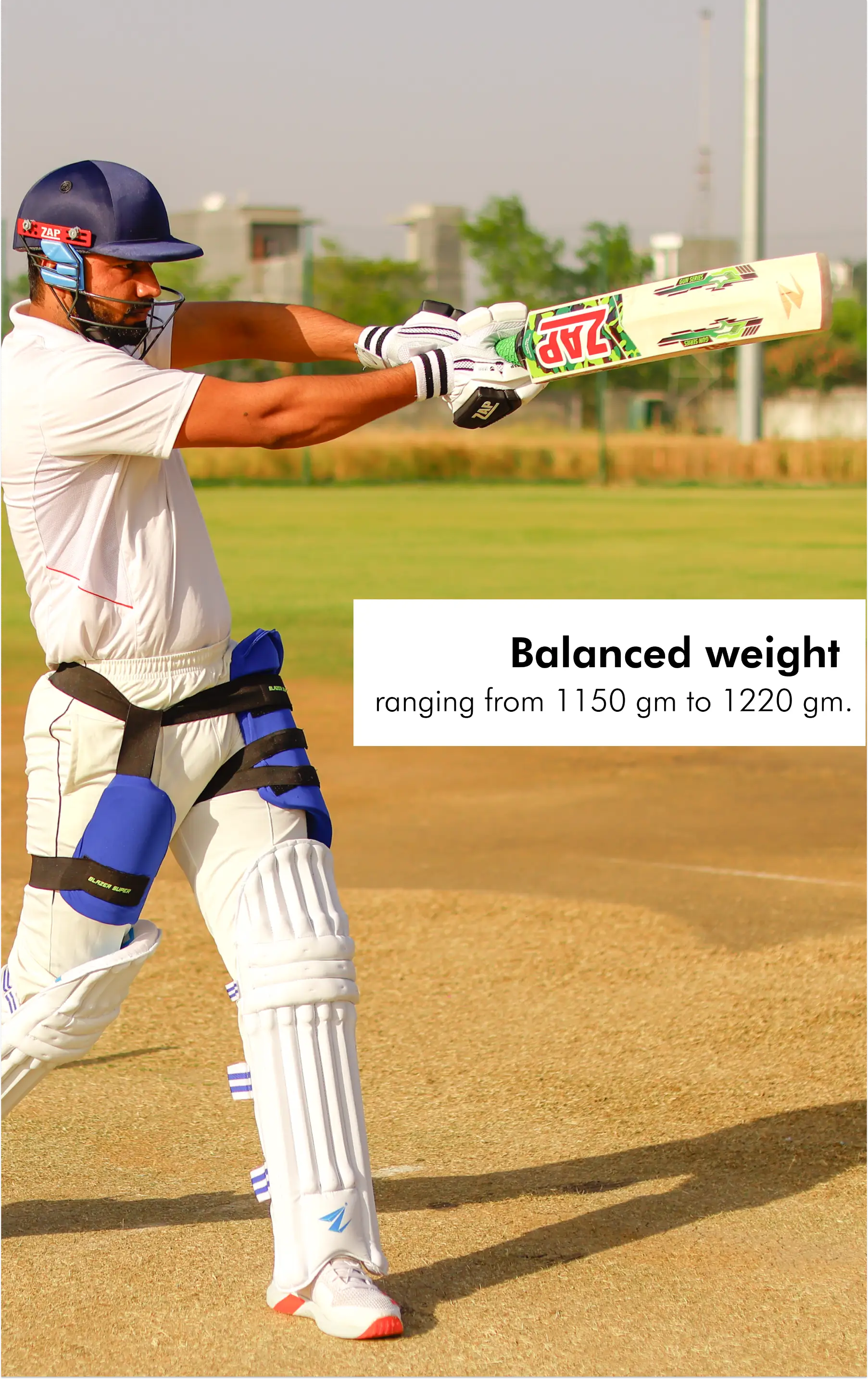 ZAP Gun Colt Army English Willow Cricket Bat